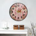 thumbnail image 2 of Yayeee Wall Clock Battery Operated 9.5" Silent Quartz Non-Ticking for Living Room Decor, Beige Gingerbread Houses, 2 of 8
