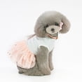 thumbnail image 3 of Vestido de gasa para mascotas, falda tutú de algodón, adorable ropa de una pieza para perros para primavera y verano (rosa, talla S), 3 of 7