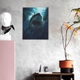 thumbnail image 3 of KLL Undersea Shark Print Canvas Wall Art, Canvas Painting Prints Canvas Art Wall Decor Home Decoration for Living Room Bedroom Office, 3 of 6