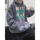 thumbnail image 3 of Sudadera con capucha y estampado de letras vintage para hombre, divertida sudadera con capucha y estampado de libertad de eternidad, estilo urbano Y2k, con bolsillos, 3 of 5