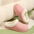 thumbnail image 3 of Mules Slippers for Women Men Winter Fuzzy Lined Waterproof Indoor Outdoor Slip on Shoes Casual Warm Memory Foam Platform Slides Pink Size 10, 3 of 5