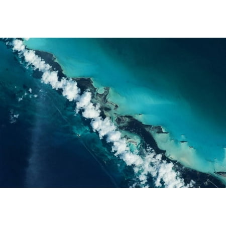 Satellite view of Turks and Caicos Islands Print Wall
