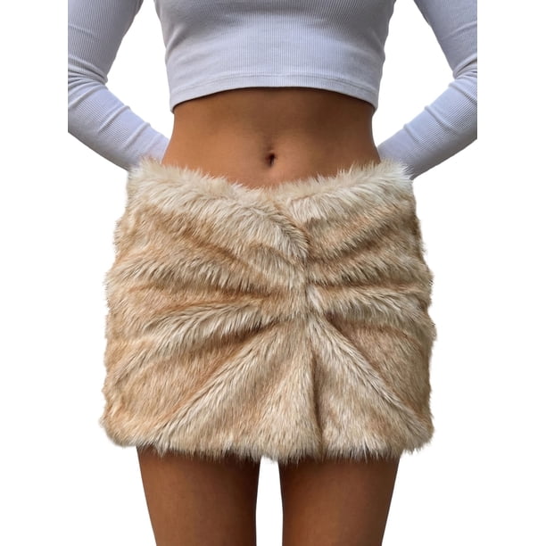 Minifalda de piel sintética para mujer, a la moda, informal, de color liso, de talle bajo, ideal para salir.