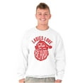 thumbnail image 3 of Xmas Ladies Love The Beard Santa Men's Big & Tall Crewneck Sweatshirt Brisco Brands 4X, 3 of 5