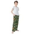 thumbnail image 4 of FORMRS Kids Pajama Pants with Pockets Size 9-10Y Boys Lounge Sleep Bottoms, Orange Flowers, 4 of 8