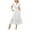 White, variant on Womens Summer Casual Maxi Dress V Neck Ruffle Sleeve Sundress Fashion Flowy Tiered Boho Beach Vacation Long Dresses (White, S)