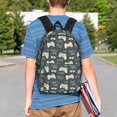 thumbnail image 4 of Lukts Gamers Pattern 15 Inch Student Backpack, Waterproof Laptop Backpack with Adjustable Shoulder Straps, Lightweight Travel, Campus Backpack, Unisex, 4 of 6