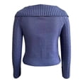 thumbnail image 2 of Suéter George para Mujer, con Cierre al Frente, Cuello Largo, Diseño Cables Azul Talla EG, 2 of 4
