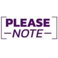 thumbnail image 1 of Printtoo Please Note Self Inking Rubber Stamp Pre-Inked Office Stamp- Home Office Business Stationery, 47 x 20 mm Purple, 1 of 7
