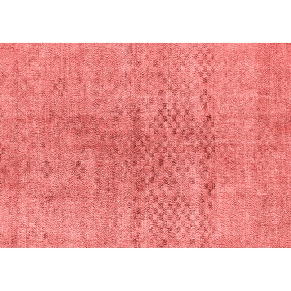 Ahgly Company Indoor Rectangle Abstract Red Contemporary Area Rugs, 5' x 7'