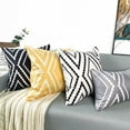 thumbnail image 2 of AUQ Pillow Covers Geometric Pattern Choices Outdoor Pillow Covers Tri-Proof Coating Waterproof Pillow Protector 30x50cm,Black, 2 of 4