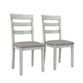 thumbnail image 6 of DHP Jersey 3-Piece Drop Leaf Wood Dining Set with Round Table and 2 Chairs, Brown/Oyster White Shell, 6 of 40