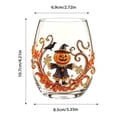 thumbnail image 3 of Patterned Clear Stemless Tumblers, Curved Ergonomic Drinking Glasses, Fall Themed Beverage Glassware for Cocktails, Iced Coffee and Daily Table Use, 3 of 6