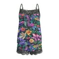 thumbnail image 4 of Yufatyle Womens Pajama Sets Cami and Shorts for Summer Soft Sleeveless Sleepwear Vintage Floral Pj Sets Cozy Loungewear 2XL, 4 of 5