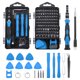 thumbnail image 1 of Juego de destornilladores de precisión magnéticos de 122 en 1 para herramientas de reparación de electrónica para teléfonos celulares, teléfono móvil, computadora portátil, azul, 1 of 4