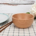 thumbnail image 1 of Round Wooden Bowl, Exquisite Handmade,  , Kitchen Utensil for Salad, Soup, Rice, 1 of 8
