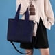 thumbnail image 3 of Bolso Bandolera para Mujer Bolso Mano Lona Ligero para Viajes Oficina (azul Oscuro), 3 of 6