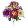 thumbnail image 5 of Mainstays 19''H Aritificial  Mixed Dahlia Buquet,Purple Color, 5 of 8