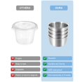thumbnail image 3 of 6 PCS (1.76oz) Dressing Containers to Go for Condiments, Salad Dressing, Dips, Snacks, Stainless Steel Dipping Sauce Cups, Fits in Bento Box for Lunch, Mini Food Storage Containers with Lid, 3 of 5