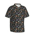 thumbnail image 3 of Xecao Mushroom print Hawaiian shirt - a stylish short-sleeve button-down for men, perfect for casual beach and tropical outings., 3 of 9