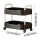 thumbnail image 3 of Carrito de almacenamiento rodante de plástico de 2 niveles con reposabrazos - Carrito organizador móvil para cocina, baño y sala de estar - Carrito utilitario de 15.4 x 13.8 x 8.7 pulgadas con, 3 of 6