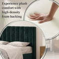 thumbnail image 6 of Full Size Upholstered Bed Frame,40.9" High Headboard,Strong Metal Frame,Wooden Slats Support,No Box Spring Needed,Easy Assembly,Velvet Fabric,Ink Green, 6 of 10