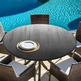 thumbnail image 6 of Grey Ombre Round Tablecloth, Fitted Table Cover with Elastic for 36"-44" Round Tables, Contemporary Gradient Abstract Art Table Cloth Outdoor Indoor Dinning Party Waterproof Tablecloths, 6 of 7