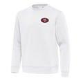 thumbnail image 2 of Men's Antigua White San Francisco 49ers Relevant Lightweight Pullover Sweatshirt, 2 of 3