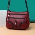 thumbnail image 4 of Bolso bandolera de hombro de PU trenzado para mujer Bolso sólido con múltiples bolsillos (Rojo) Tmvgtek Oficina Multiescena Multifunción, 4 of 8