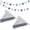 Blue Gray, variant on 2PCS Pennant Banner Flags, Fabric Bunting Banner Nursery Garland Decor, Baby Shower Garland, Triangle Flags for Baby Boy Room, Playroom, Boho Birthday Party Decor, Each 7.75 ft (White Pink)