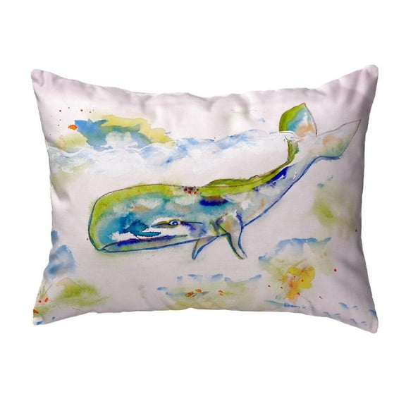 Betsy Drake Interiors Whale No Cord Pillow 16x20