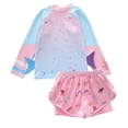 thumbnail image 2 of WIBACKER Girls Rash Guard UPF+ 50 Swimsuit Set Long Sleeve Bathing Suit Two Piece 3-9 Years Swimwear, 2 of 7