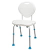 Aquasense Adjustable Bath and Shower Chair with Non-Slip Comfort Seat and Backrest, White