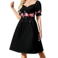 thumbnail image 2 of Vestido de manga corta con falda elegante para mujer, regalo para profesor de historia con superpoderes, 2 of 7
