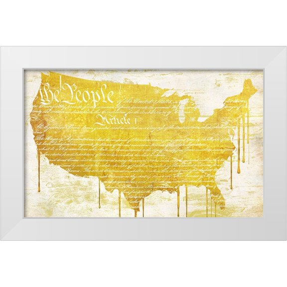 Sommers, Mindy 14x10 White Modern Wood Framed Museum Art Print Titled - American Dream II