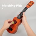 thumbnail image 2 of CIMAXIC Children Small Size Musical Instruments Imitated Ukulele Mini Guitar Playing Toy with Four Strings (44cm, Khaki),17.32"X5.51"X2.36", 2 of 5