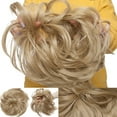 thumbnail image 3 of SEGO Messy Bun Hair Piece Ponytail Hair Extension Synthetic Scrunchy Wavy Real Hair Bun Fake Hair Elastic Hair Extensions for Women Black/Blonde/Palm Colors, 3 of 8