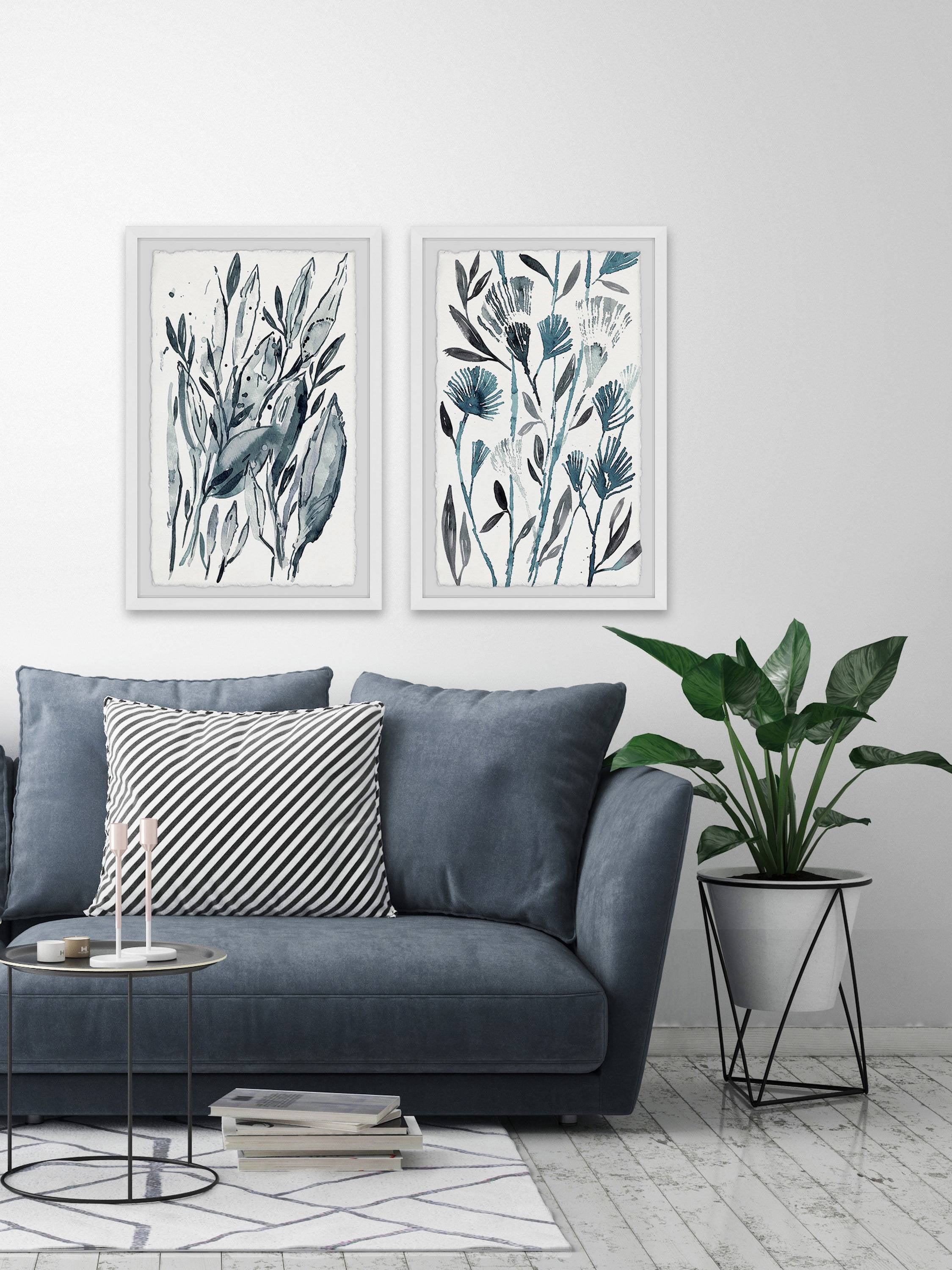 Marmont Hill Winter Bushes Diptych, Art Prints, 48.00" x 1.50"