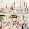 thumbnail image 2 of 100 PCS Satin Chair Sashes Decorative Bow Chair Ribbon Bows Chairs Cover Band Back Sashes Ties for Wedding Party Ceremony Reception Events Banquet Restaurant Home Kitchen Decor(7 x108 inch,Rose Gold), 2 of 18