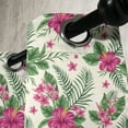 thumbnail image 3 of Ambesonne Watercolor Grommet Curtain, Plumeria Hibiscus, 50" x 108", Magenta Cream Green, 3 of 6