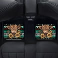 thumbnail image 4 of Renewold American Tribal Highland Cow Sunflower Green Auto Carpet Car Floor Mats for Car Van Truck Sedan SUV, 4 PCS Auto Mats Front & Rear Full Set with Anti-slip Backing Universal Fit, 4 of 7