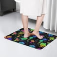 thumbnail image 4 of Colorful Mushroom Star Black Flannel Non Slip Door Rugs,Washable Door Mats Indoor,Decorative Door Mats,Dirt-Resistant and Absorbent Doormat for Entrance,Bedroom,Kitchen,Bathroom,23.5"x16", 4 of 5