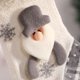 thumbnail image 4 of 3 piezas de medias navideñas blancas decoración navideña anciano muñeco de nieve bolsa de regalo de Navidad colgante para árbol de Navidad, 4 of 5