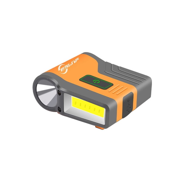 Luz portátil Yuarrent Clip de inducción Faro recargable USB Naranja 300lm