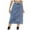 Blue, variant on Mrat Wrap Skirt Women's Spring Summer Denim Work Dress Side Pocket Skirt Casual Mid-Length Skirt Mermaid Skirt S-133 Black S