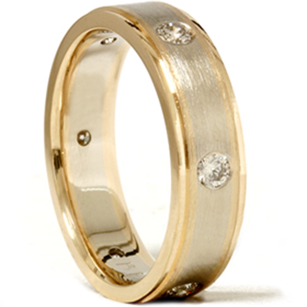 Mens 3 4ct 14K Gold Diamond Comfort Fit Wedding Ring by Pompeii3