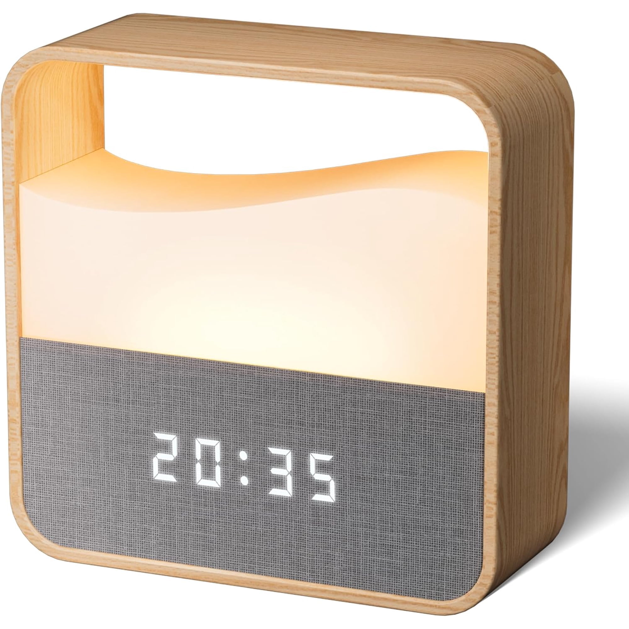 Digital Alarm Clock with Dimmable Night Light for Bedroom & Kids, Bedside Clock with LED Display, USB-C Rechargeable, Dual Alarm, Snooze, 3 Volume for home office, for Heavy Sleepers & Travel