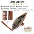 thumbnail image 3 of GAEKEAO Wristlet Wallets for Women Rfid Blocking Vegan Leather Card Phone Holder with 10 Card Slots 2 ID Window, 3 of 8