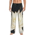 thumbnail image 2 of Lsque Golden Lotus Print Men's Pajama Pants, Lounge Pant - Comfortable Home Wear,Elastic Waistband, Stylish Design-Medium, 2 of 9