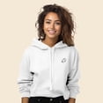 thumbnail image 3 of Dalix Ghost Embroidered Fleece Zip Hoodie Cold Fall Winter Women in White 2XL XX-Large, 3 of 5